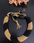 YASSS - Collier le RINABOW WAVES BALCK/GOLD