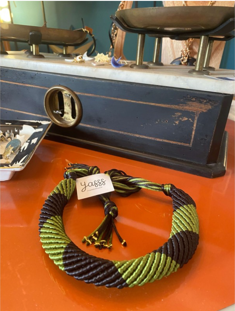 YASSS - Collier RAINBOW WAVES - BLACK / THE VERT