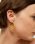 GAS BIJOUX - Boucles d'oreilles créoles ANDY petit modèle dorées à l'or fin