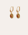 GAS BIJOUX - Boucles d'oreilles TAO SPLASH dorées - Cornaline