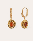 GAS BIJOUX - Boucles d'oreilles TAO SPLASH dorées - Cornaline