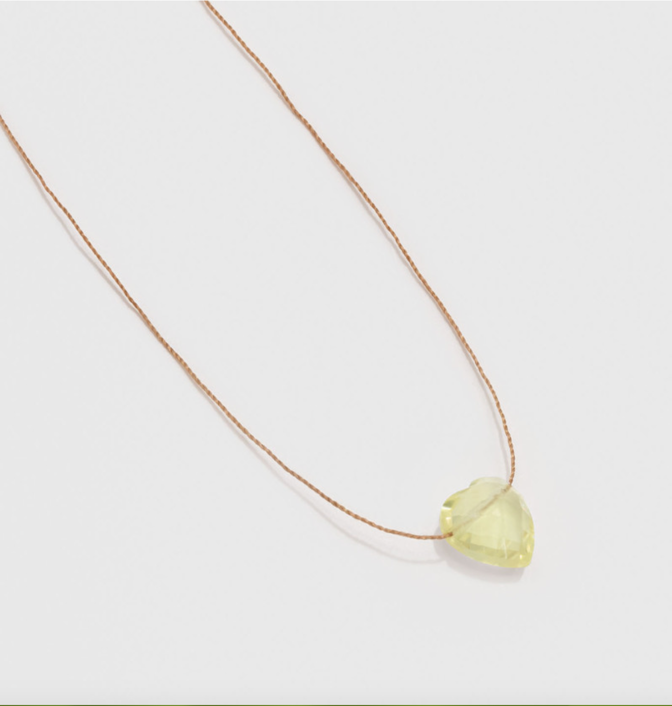 UNE A UNE - Collier Goutte Coeur Jaune