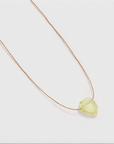 UNE A UNE - Collier Goutte Coeur Jaune