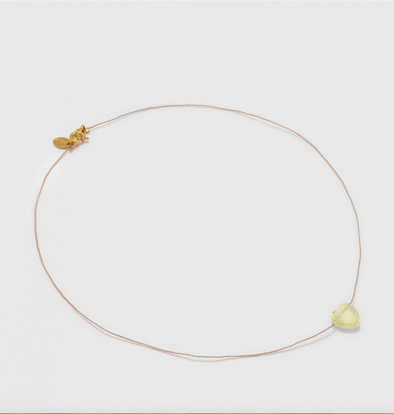 UNE A UNE - Collier Goutte Coeur Jaune
