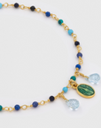 UNE A UNE - Bracelet INDE MADONE bleue