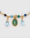 UNE A UNE - Bracelet INDE MADONE bleue