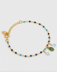 UNE A UNE - Bracelet INDE MADONE bleue