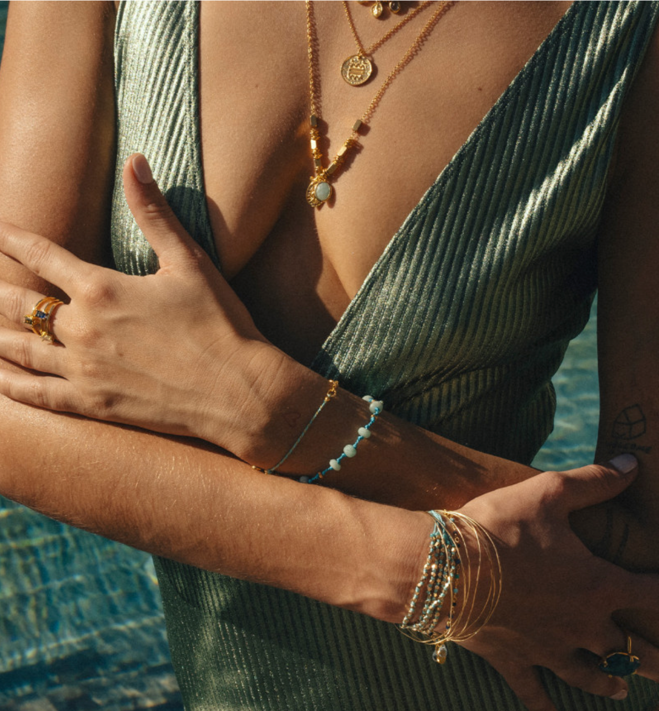 UNE A UNE - Bracelet ZALA amazonite