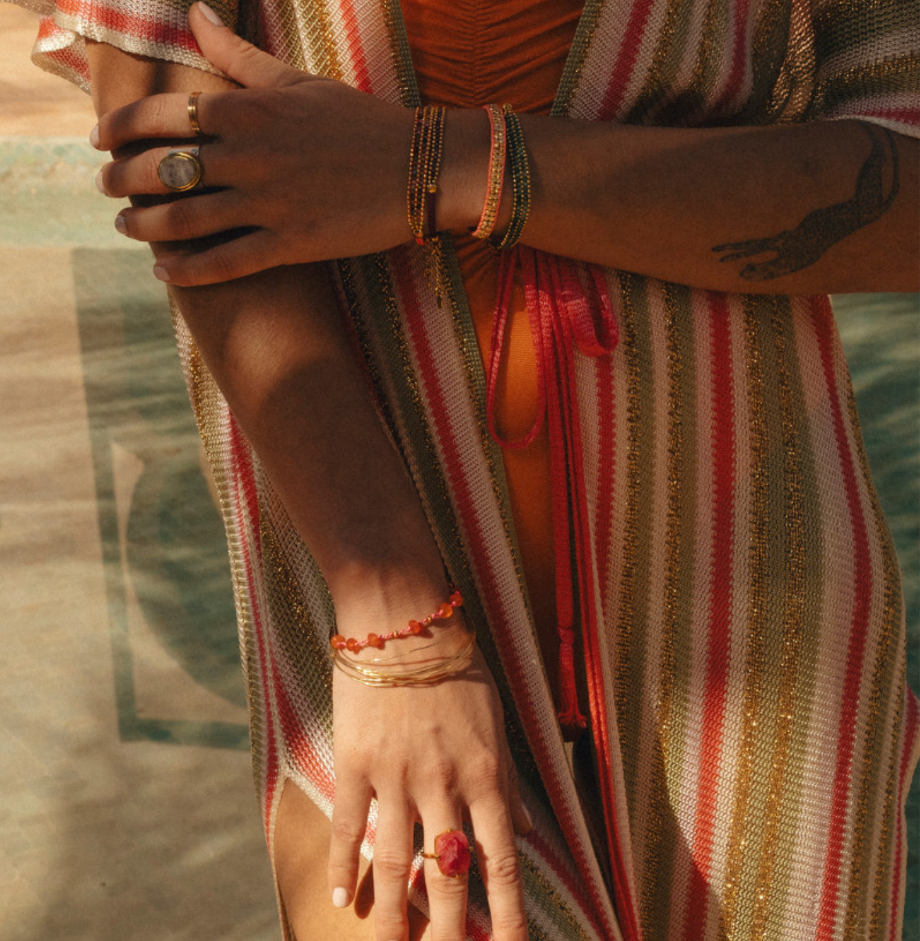 UNE A UNE - Bracelet ZALA cornaline