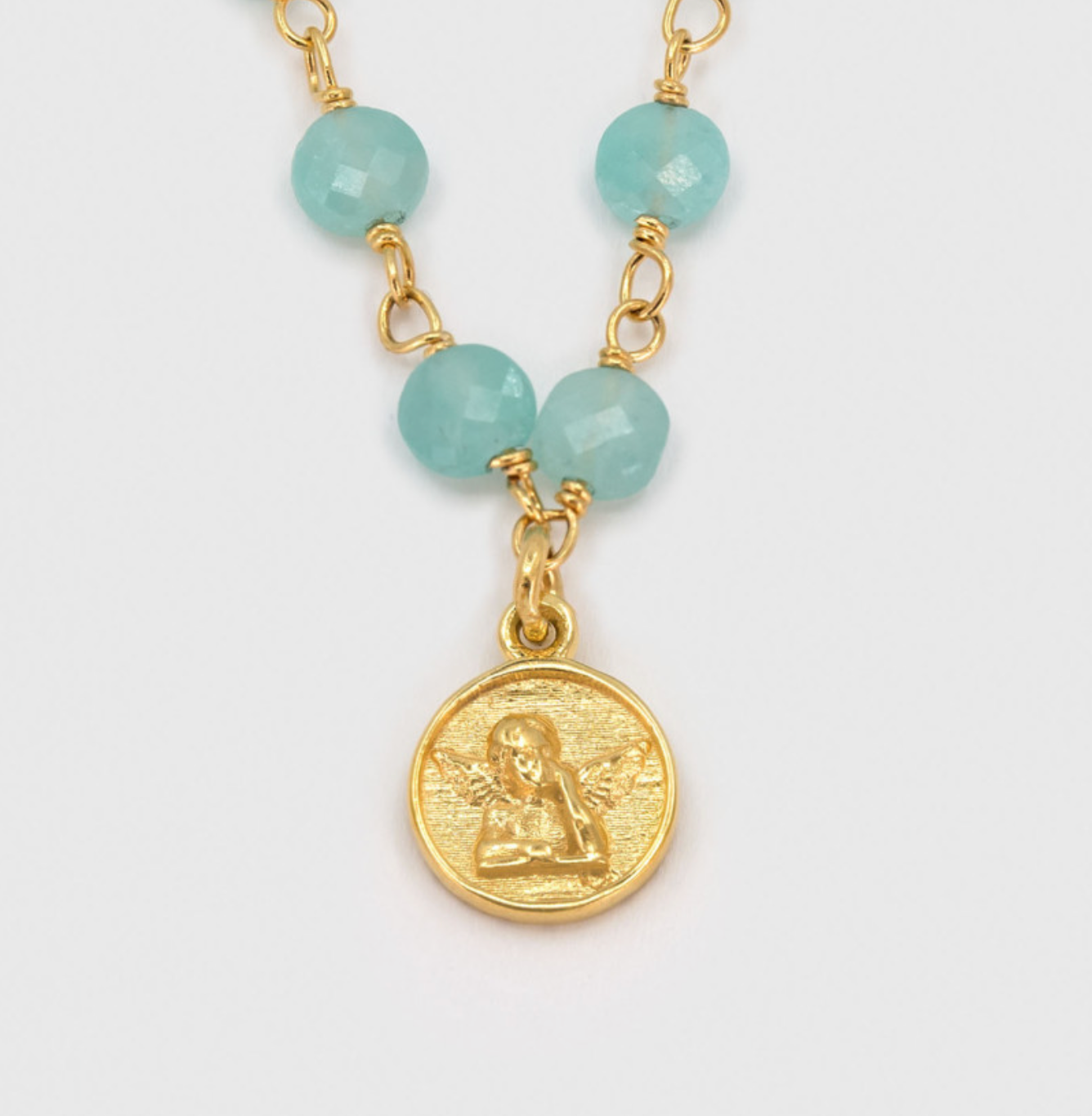 UNE A UNE - Collier INDE ALWAR amazonite