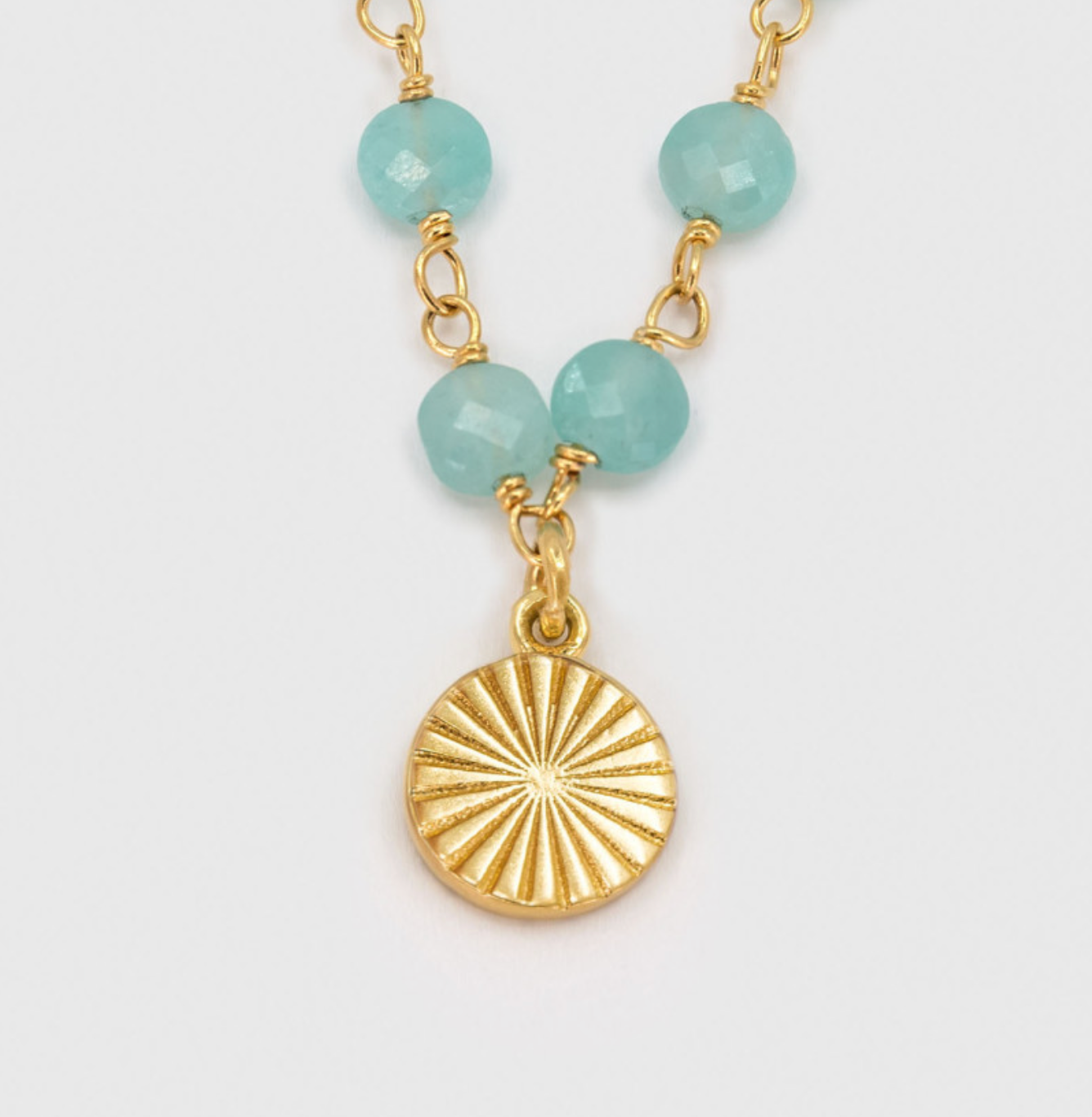 UNE A UNE - Collier INDE ALWAR amazonite