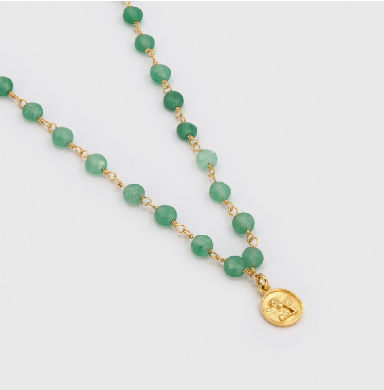 UNE A UNE - Collier INDE ALWAR vert