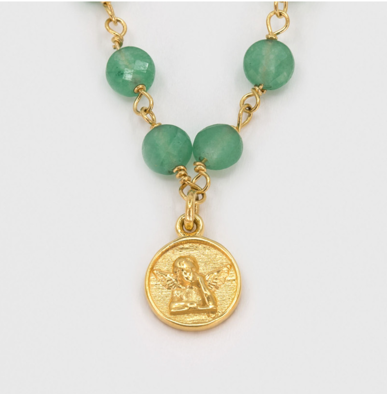 UNE A UNE - Collier INDE ALWAR vert