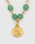 UNE A UNE - Collier INDE ALWAR vert