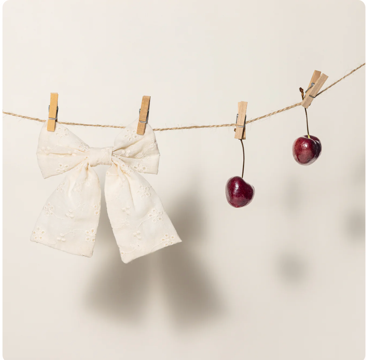 GIGI - Barrette noeud MENORCA beige