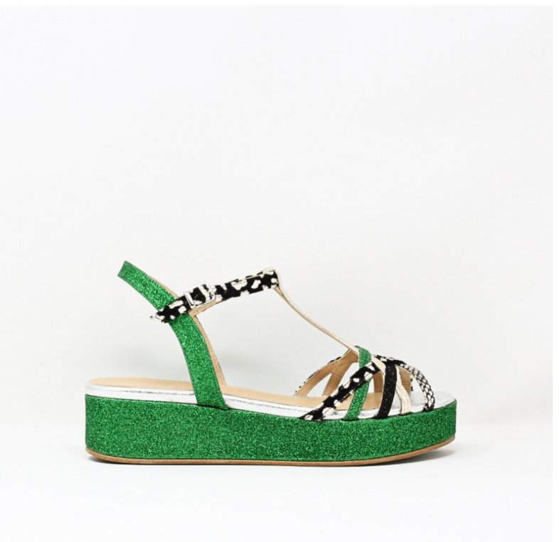 CREATIS - Chaussures Sandale SALOME 5 AVERE glitter Menta et animal
