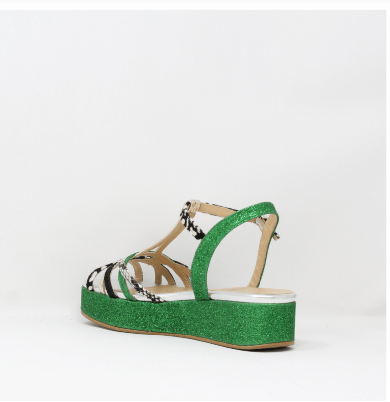 CREATIS - Chaussures Sandale SALOME 5 AVERE glitter Menta et animal