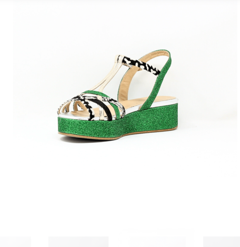 CREATIS - Chaussures Sandale SALOME 5 AVERE glitter Menta et animal