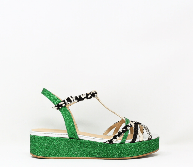CREATIS - Chaussures Sandale SALOME 5 AVERE glitter Menta et animal