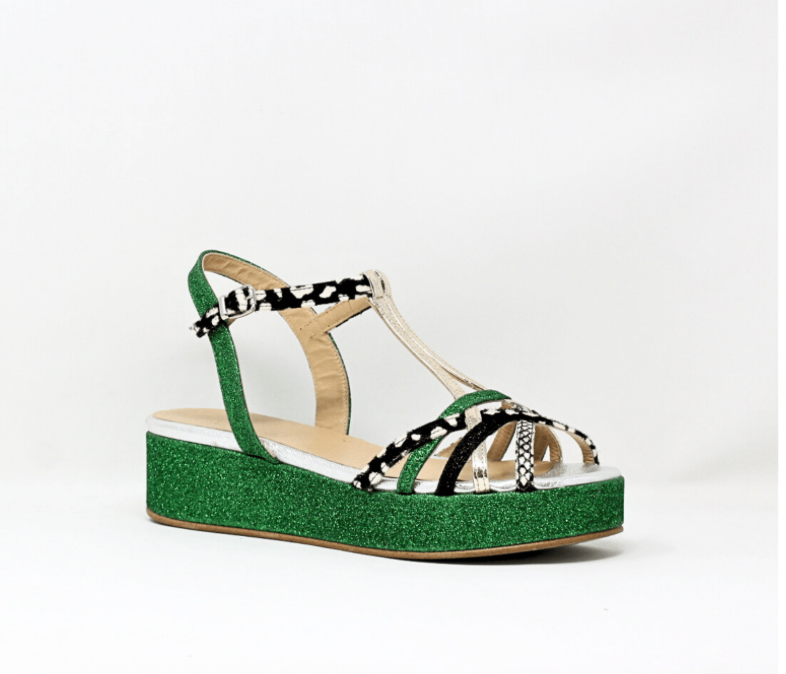 CREATIS - Chaussures Sandale SALOME 5 AVERE glitter Menta et animal