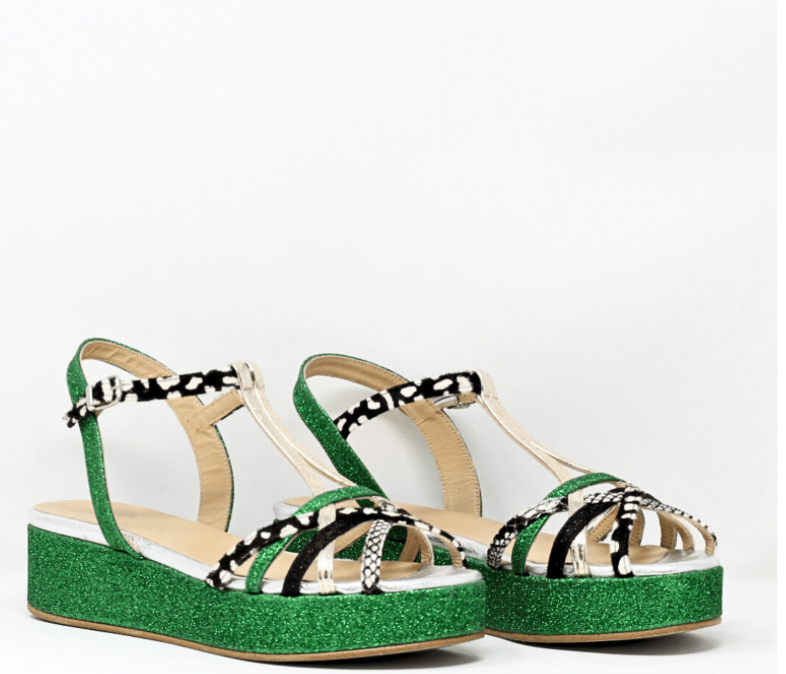 CREATIS - Chaussures Sandale SALOME 5 AVERE glitter Menta et animal