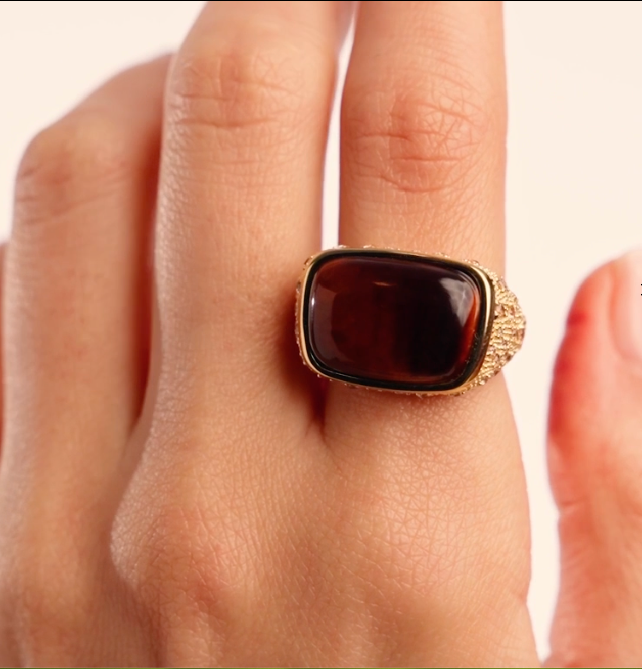 BE MADD - Bague EMPREINTE - Oeil de tigre