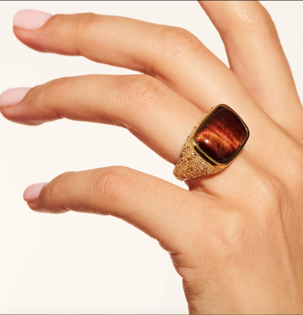 BE MADD - Bague EMPREINTE - Oeil de tigre