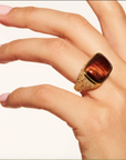 BE MADD - Bague EMPREINTE - Oeil de tigre