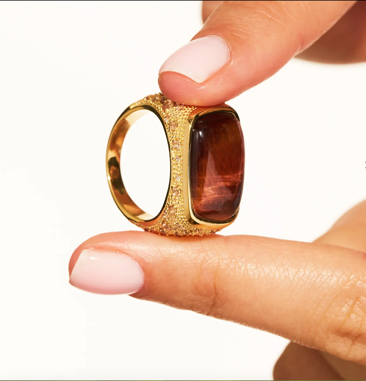 BE MADD - Bague EMPREINTE - Oeil de tigre