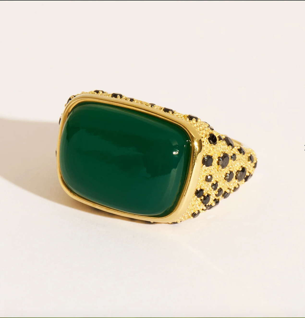 BE MAAD - Bague EMPREINTE - Onyx vert