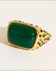 BE MAAD - Bague EMPREINTE - Onyx vert