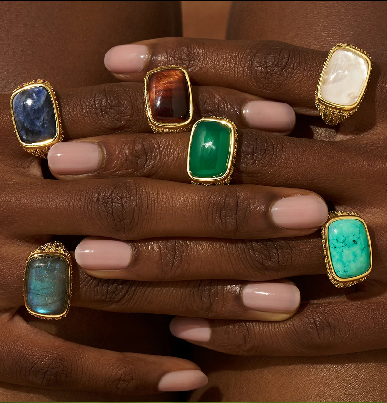 BE MAAD - Bague EMPREINTE - Onyx vert