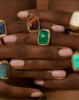 BE MAAD - Bague EMPREINTE - Onyx vert