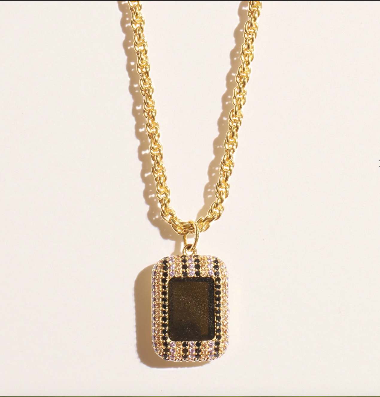 BE MAAD - Collier KARMA - Obsidienne dorée