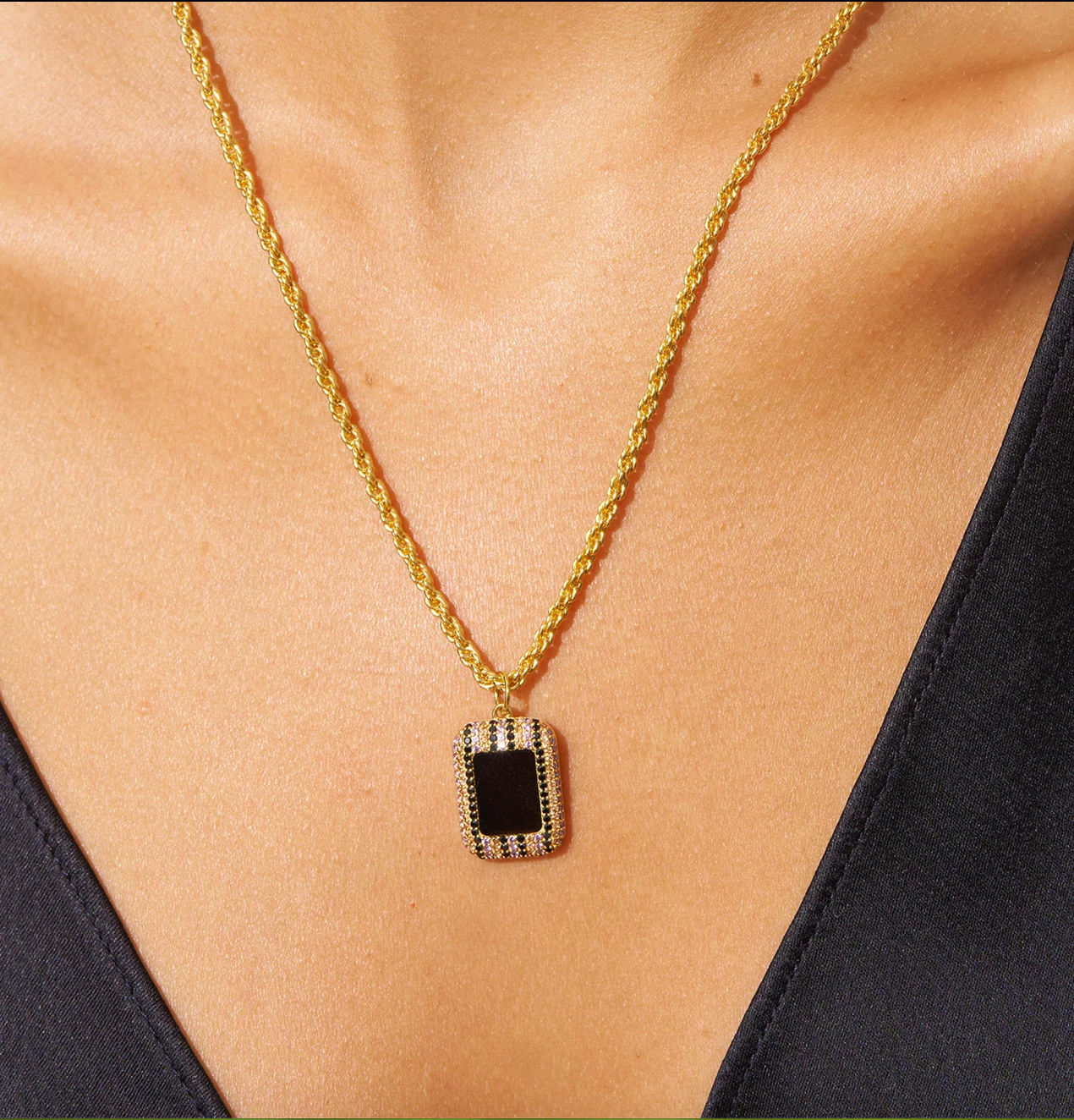 BE MAAD - Collier KARMA - Obsidienne dorée