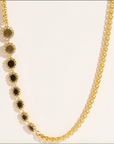 BE MAAD - Collier asymétrique RIVE D'OR - Obsidienne dorée