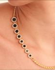 BE MAAD - Collier asymétrique RIVE D'OR - Obsidienne dorée