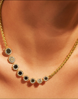 BE MAAD - Collier asymétrique RIVE D'OR - Obsidienne dorée