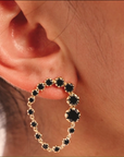 BE MAAD - Boucles d'oreilles RIVE D'OR - Zircons noirs