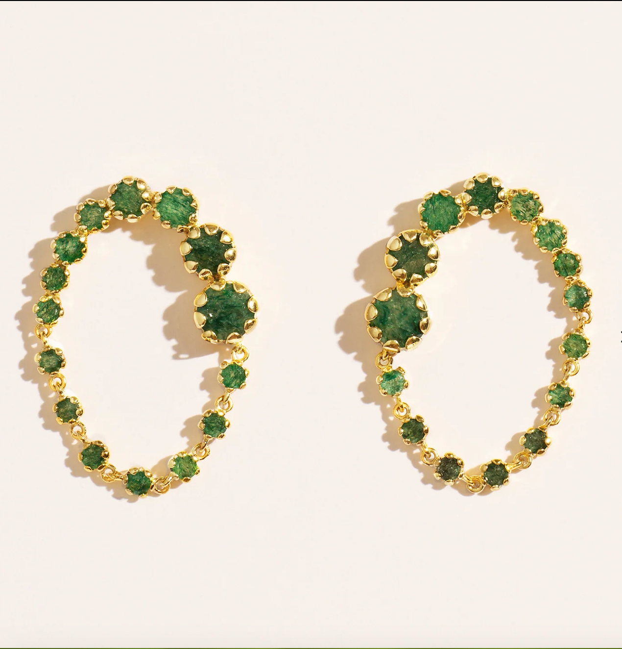 BE MAAD - Boucles d'oreilles RIVE D'OR - Aventurine