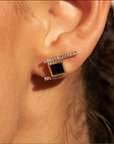 BE MAAD - Boucles d'oreilles KARA - Onyx texturé