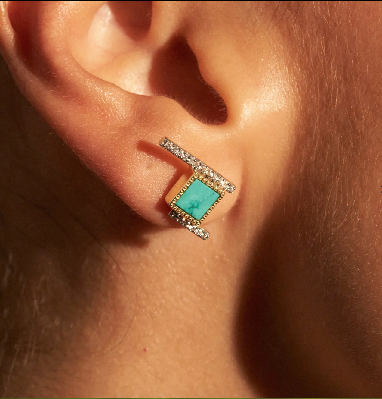 BE MAAD - Boucles d'oreilles- KARA - Turquoise