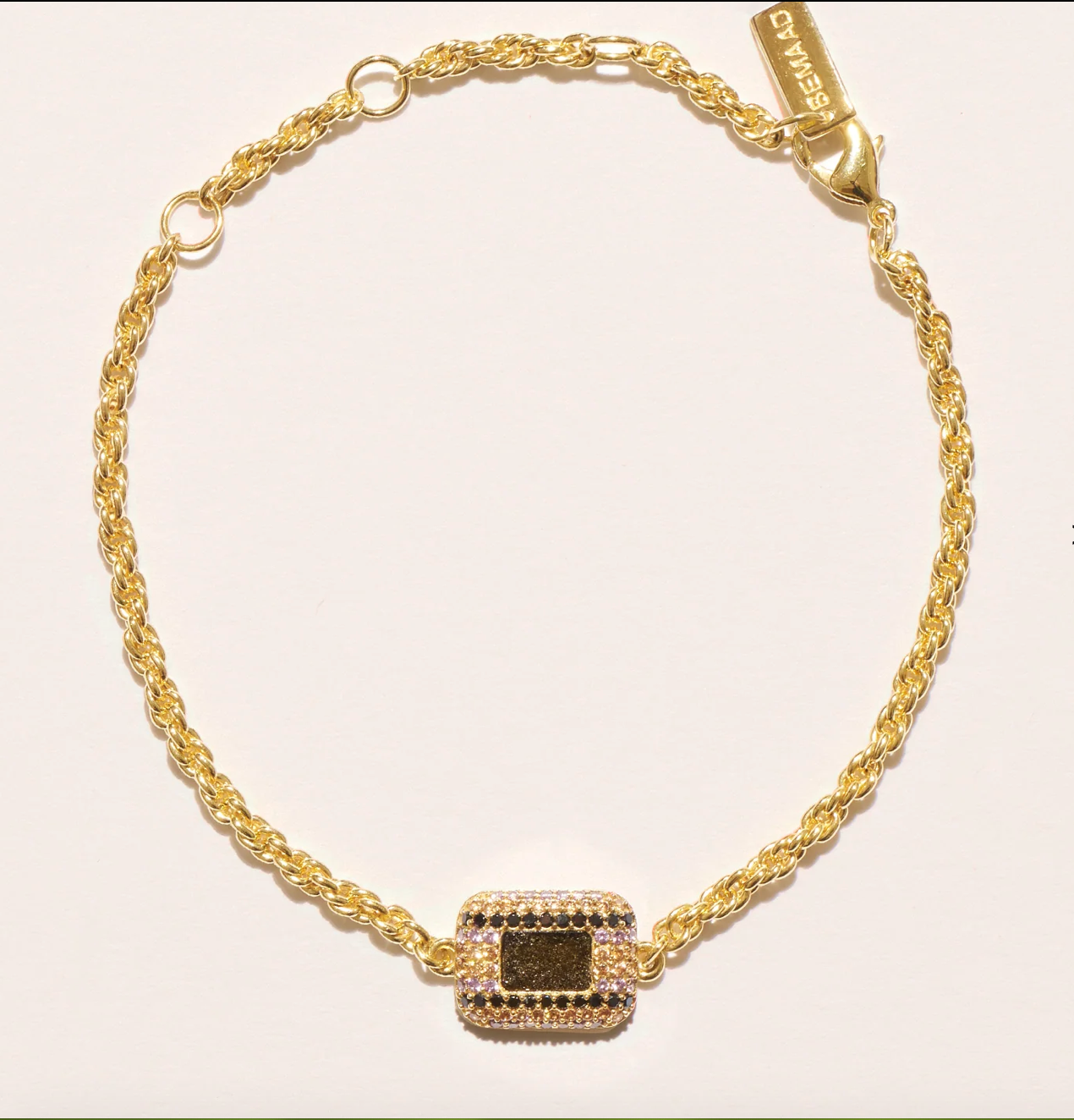 BE MAAD - Bracelet KARMA - Obsidienne dorée