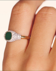 BE MAAD - Bague HOLI - Onyx vert