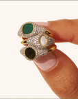 BE MAAD - Bague HOLI - Onyx vert