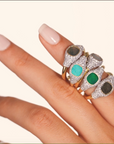 BE MAAD - Bague HOLI - Onyx vert