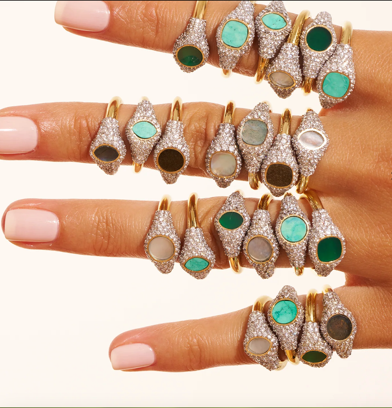 BE MAAD - Bague HOLI - Onyx vert