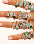 BE MAAD - Bague HOLI - Onyx vert