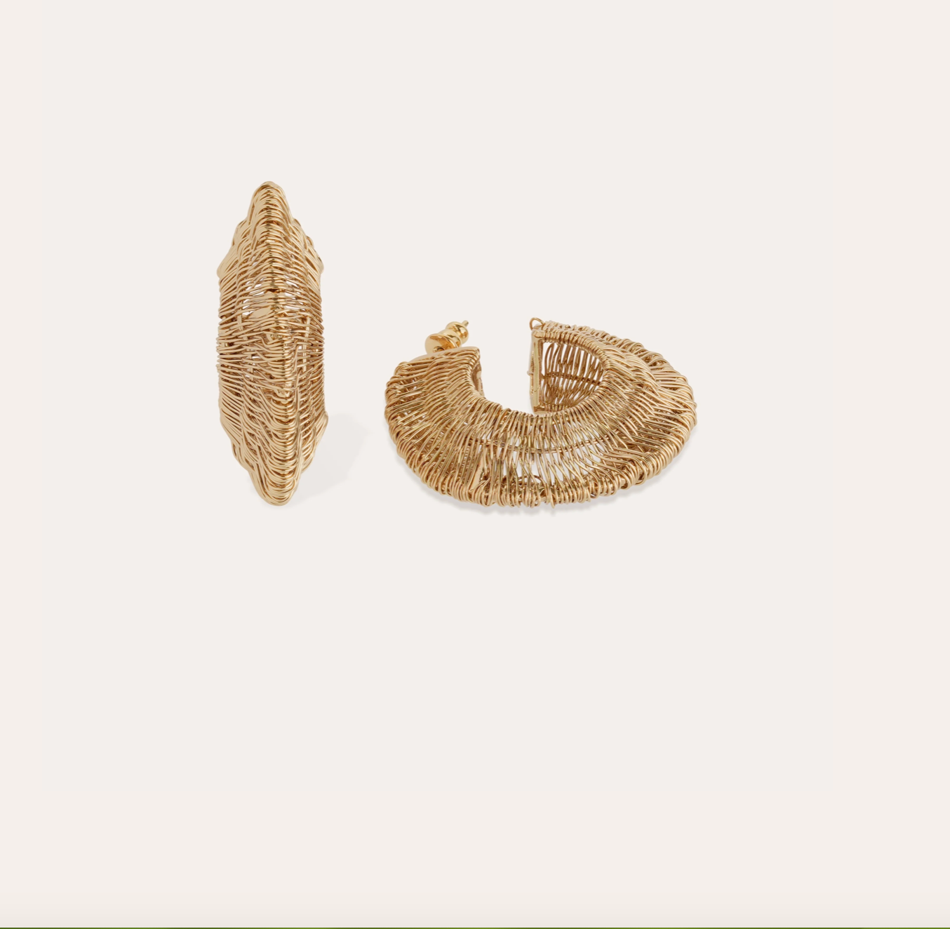 GAS BIJOUX - Boucles d'oreilles créoles CROCUS FILEA métal doré à l'or fin