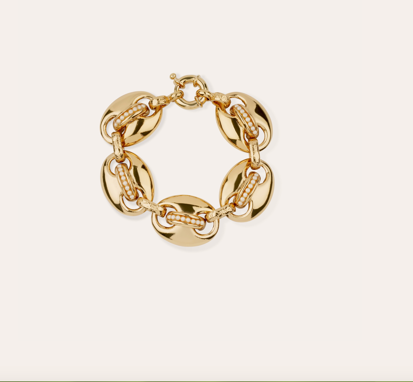 GAS BIJOUX - Bracelet COPHEA mini doré - Nacre blanche métal doré à l'or fin